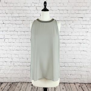 ANN TAYLOR FACTORY ~ Jewel Neck Sleeveless Shell